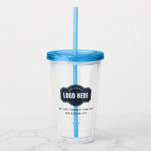 Verre En Acrylique Ajoutez votre logo d'entreprise et votre slogan