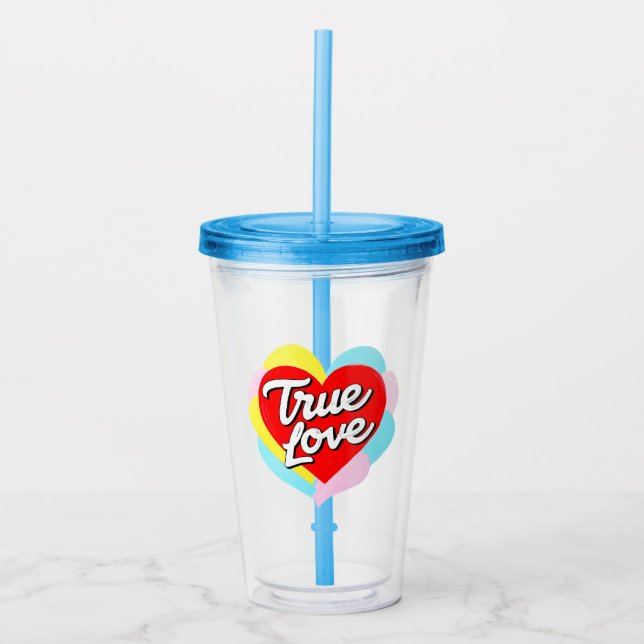 Verre En Acrylique Amour Véritable (Devant)