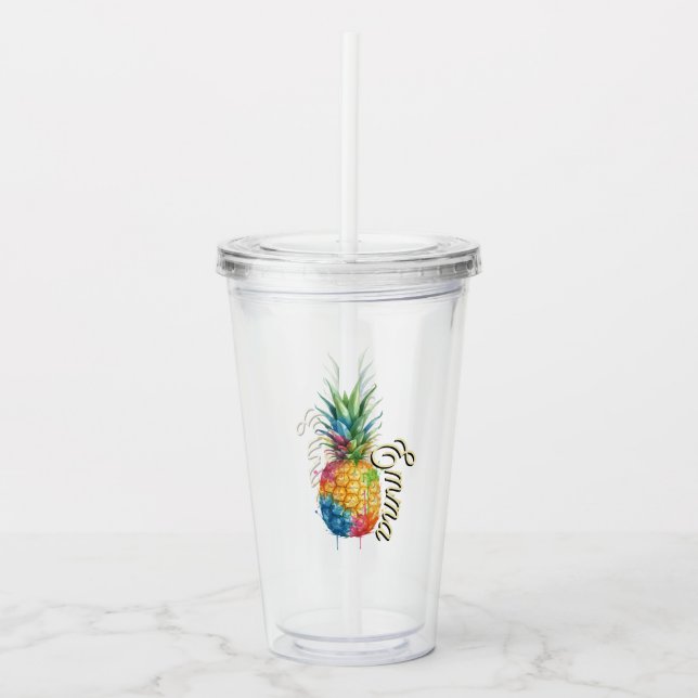Verre En Acrylique Ananas (Devant)