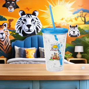Verre En Acrylique Animaux pour enfants personnalisés