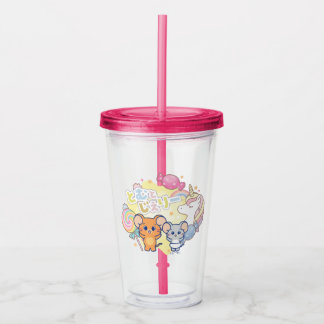 Verre En Acrylique Anime Magique Candyland avec Jerry et Tuffy