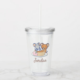 Verre En Acrylique Anime Tuffy et Jerry Cheesecake