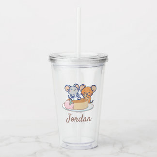 Verre En Acrylique Anime Tuffy et Jerry Cheesecake