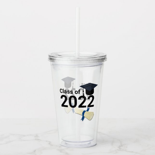Verre En Acrylique Année de diplôme classe élégante de 2022 (Devant)