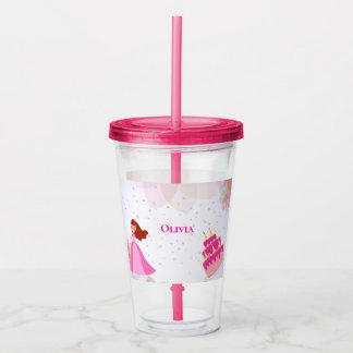 Verre En Acrylique Anniversaire d'une élégante princesse Disney