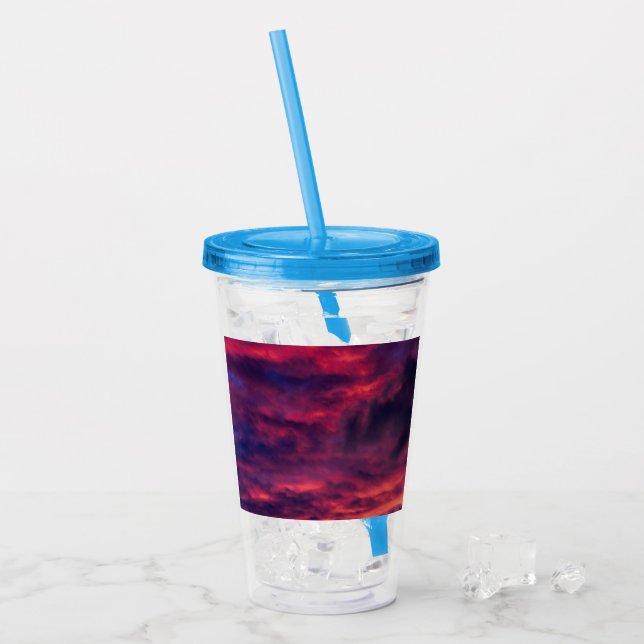 Verre En Acrylique août rouge (Devant glace)