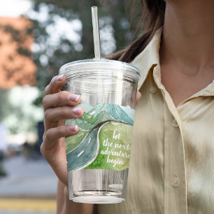 Verre En Acrylique Aquarelle Nature Commençons la prochaine aventure