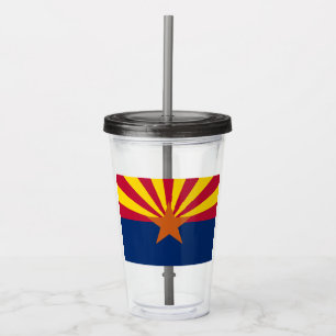 Verre En Acrylique Arizona Drapeau : Réglage de Star Sun, État du cui