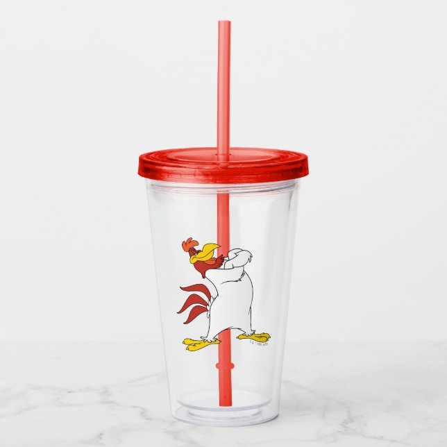 Verre En Acrylique Armoiries de Foghorn Leghorn franchies (Devant)
