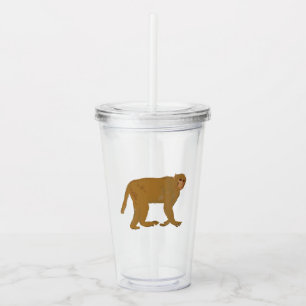 Verre En Acrylique art de singe babouin