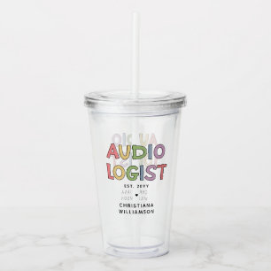 Verre En Acrylique Audiologiste personnalisé Audiologie Diplôme Cadea
