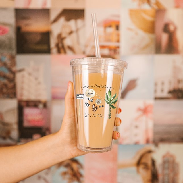 Verre En Acrylique Bachelorette Week-end Fête Favoriser Personnalisé (Créateur téléchargé)