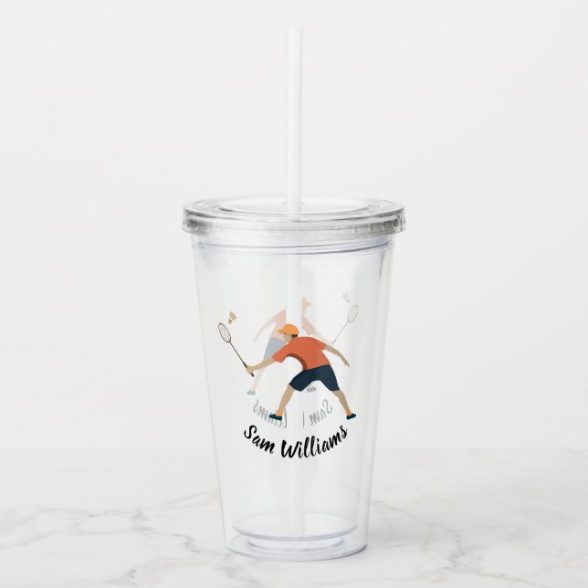 Verre En Acrylique Badminton (Devant)