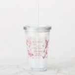 Verre En Acrylique Baisers à papillon et voeux de bébé Baby shower fi<br><div class="desc">Doux rose,  mauve,  blush et or "Baisers à papillon et voeux de bébé" conception de Baby shower fille avec des papillons dans différentes combinaisons coordonnées de couleur sur une aquarelle arrière - plan de clair et rose. Conception composite par Holiday Hearts Designs.</div>