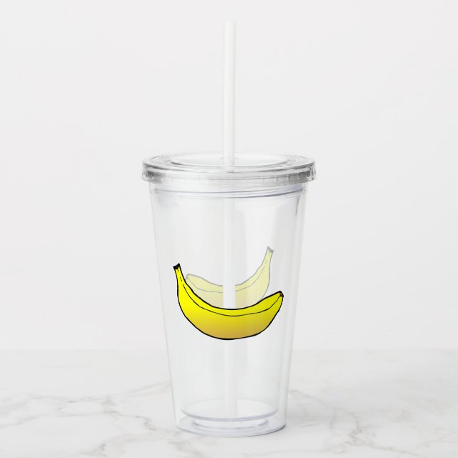 Verre En Acrylique Banane jaune (Devant)