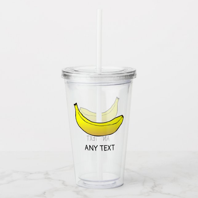 Verre En Acrylique Banane jaune (Devant)