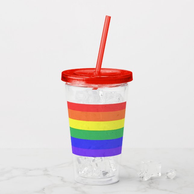 Verre En Acrylique Bande arc-en-ciel (Dos glace)