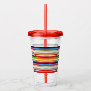Verre En Acrylique Bandes chaudes et colorées
