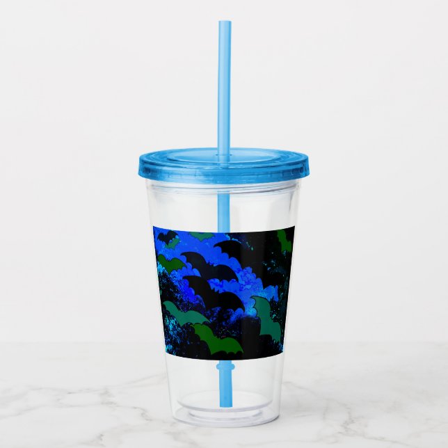 Verre En Acrylique Bateaux en vol bleu (Devant)