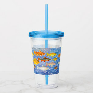 Verre En Acrylique Beaucoup de poissons dans la mer