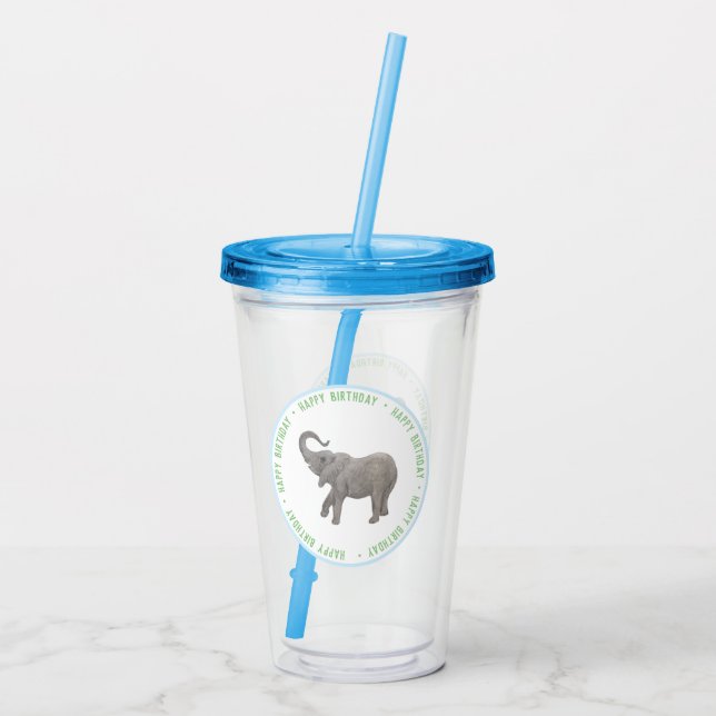Verre En Acrylique Bébé éléphant (Dos)