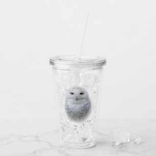Verre En Acrylique Belle, Dreamy et Serene Snowy Owl