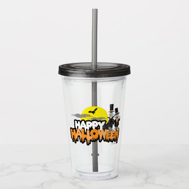 Verre En Acrylique Bert et Ernie | Bonne Halloween (Devant)