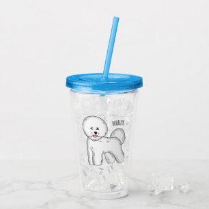 Verre En Acrylique Bichon frise dog dessin animé