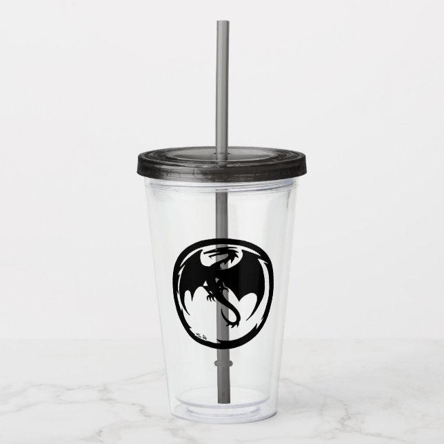 Verre En Acrylique Black Dragon fumée fusée acrylique tumbler (Devant)