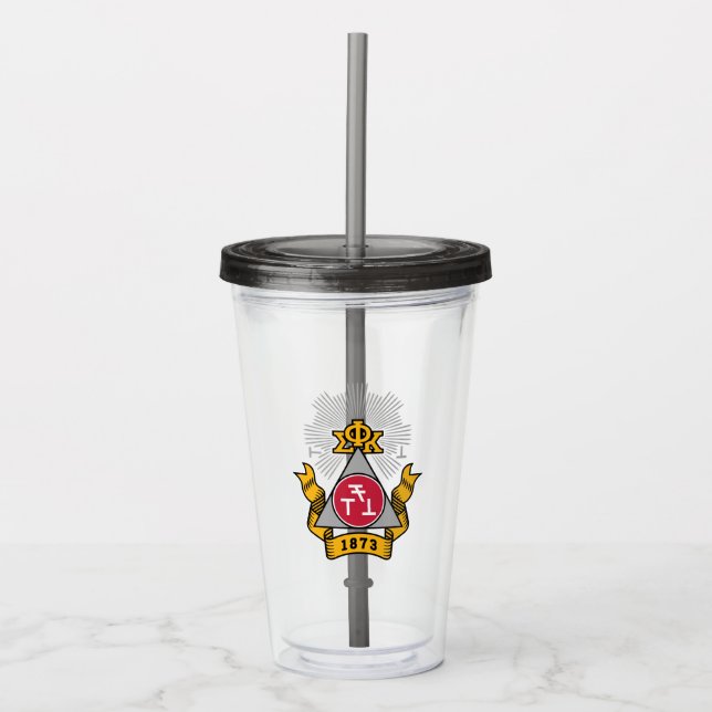 Verre En Acrylique Blason de Phi Sigma Kappa (Devant)