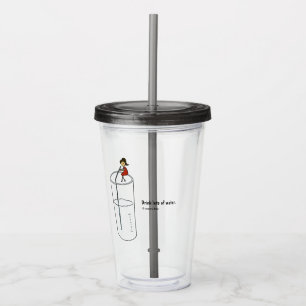 Verre En Acrylique Boire beaucoup d'eau Coupe de paille