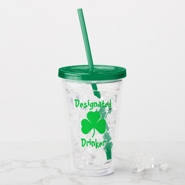 Verre En Acrylique Boisson désignée St Patrick's Day (Devant glace)