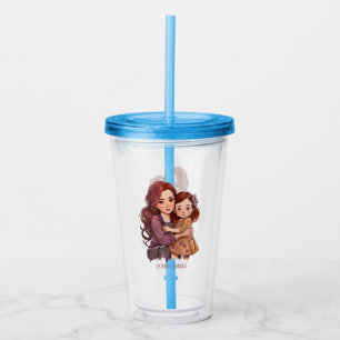 Verre En Acrylique Bond adorable maman et fille (11)