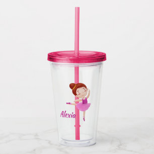 Verre En Acrylique Boug de Ballet personnalisable avec nom - Ballerin
