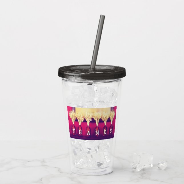Verre En Acrylique Bouteilles Thanksgiving (Dos glace)