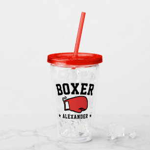 Verre En Acrylique Boxe personnalisée Boxeur