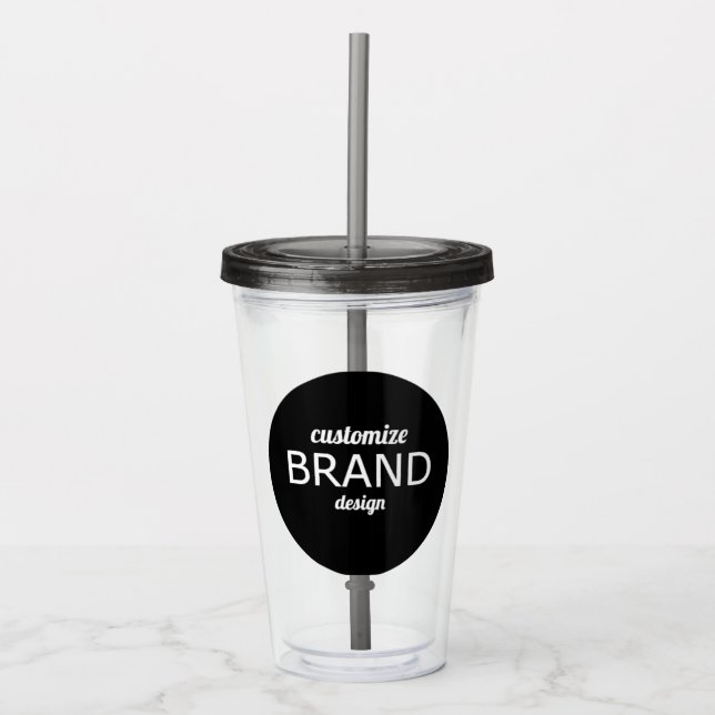 Verre En Acrylique BPA Logo gratuit Tumbler Drinkware (Devant)