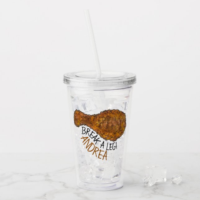 Verre En Acrylique Break a Leg Fried Chicken Theatre Drama Club (Devant glace)