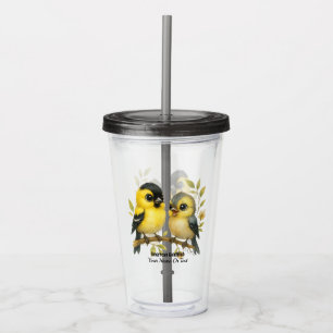 Verre En Acrylique Brillant Goldfinch américain