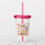 Verre En Acrylique Brunch Squad<br><div class="desc">Design rose et mignon pour les amateurs de brunch.</div>