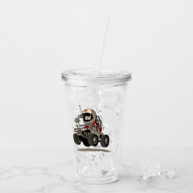 Verre En Acrylique Buggy de dessin animé (Dos glace)