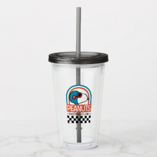 Verre En Acrylique cacahuètes Snoopy Racing Club Ajouter Votre No