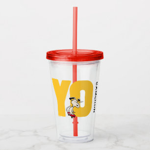 Verre En Acrylique cacahuètes Snoopy YO Skateboard