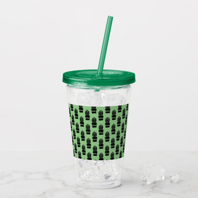 Verre En Acrylique Cactus! (Dos glace)