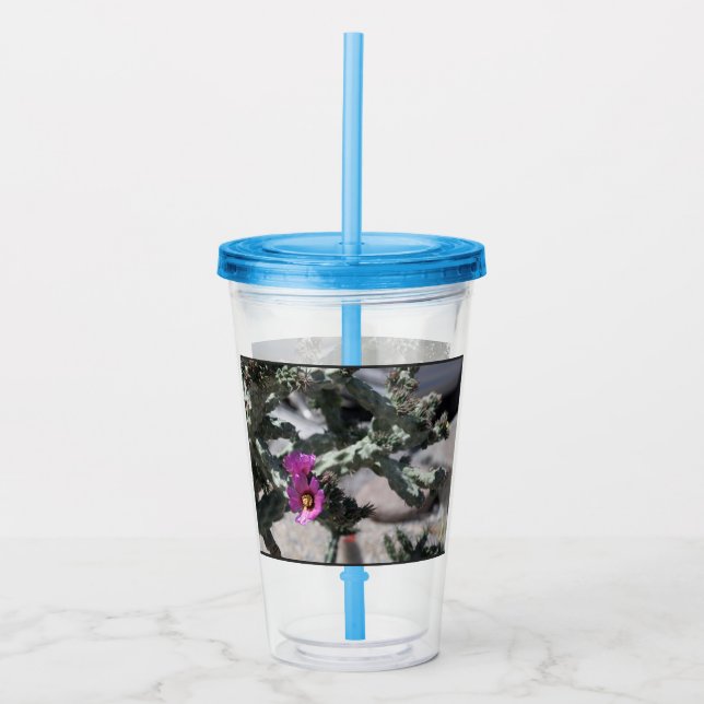 Verre En Acrylique Cactus Challa en fleurs (Devant)