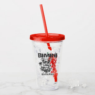 Verre En Acrylique Cadeau souvenir Bahamas : Bimini Bahamas Swimming 