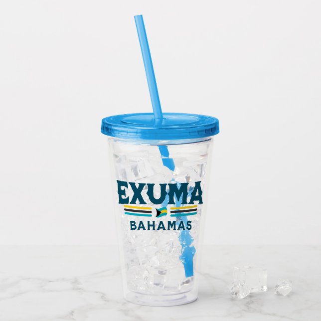 Verre En Acrylique Cadeau souvenir Bahamas : Exuma Bahamas Independen (Devant glace)