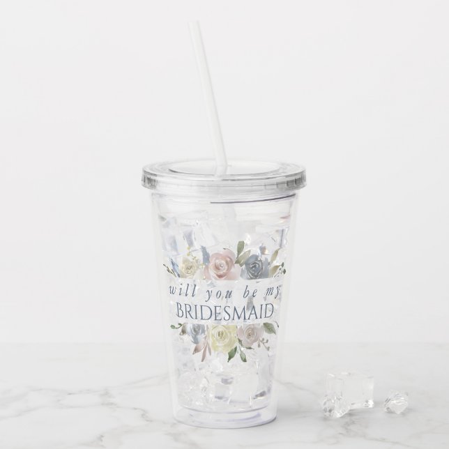 Verre En Acrylique Cadre floral bouché | Élégante demande d'aide-ména (Devant glace)