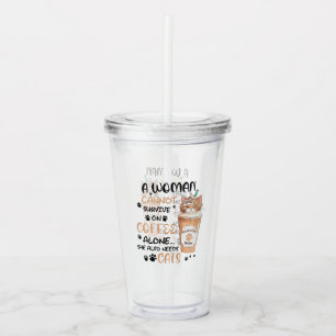 Verre En Acrylique Café & Chats - Cute Kawaii Art