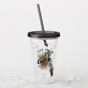 Verre En Acrylique café glacé froid